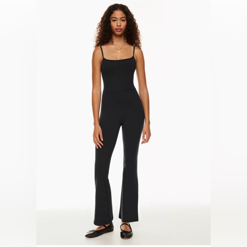 Aritzia flare jumpsuit deep purple